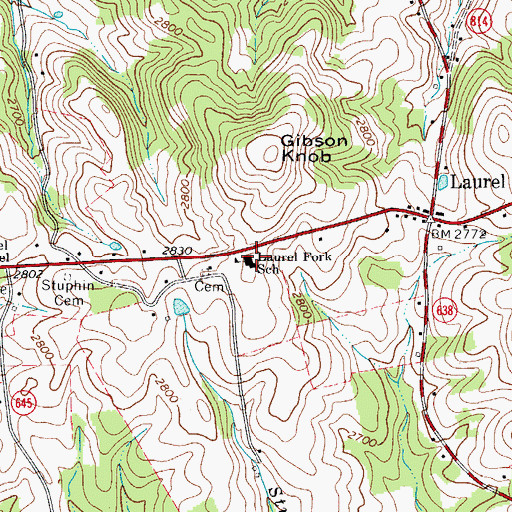 Topographic Map of Laurel Fork Fire Department, VA