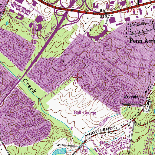 Topographic Map of Charles City Volunteer Fire Department Station Number 3, VA