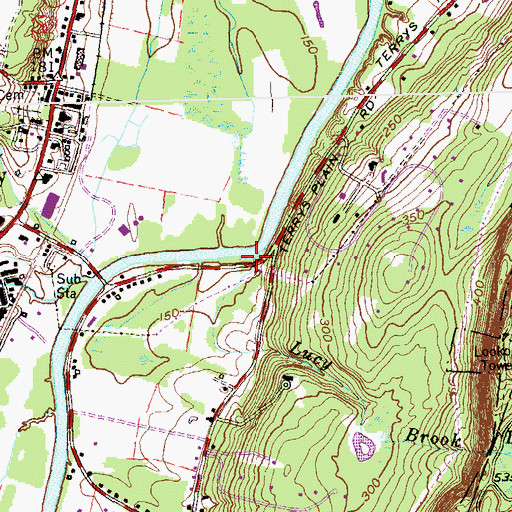 Topographic Map of Lucy Brook, CT