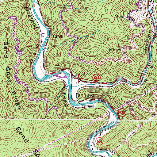 Topographic Map of Patterson Volunteer Fire Department - Patterson Rescue Squad, VA