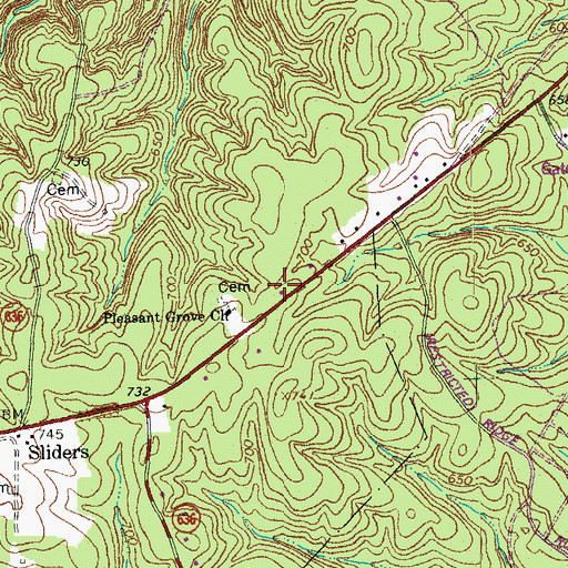 Topographic Map of Toga Volunteer Fire Department, VA