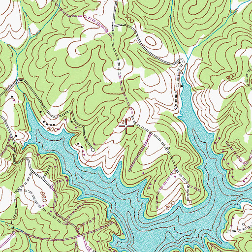 Topographic Map of Brookneal Volunteer Fire Department, VA