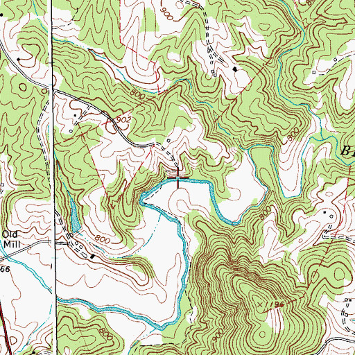 Topographic Map of Evington Volunteer Fire Department, VA