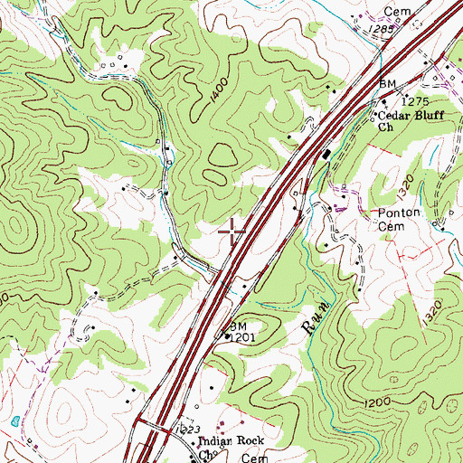 Topographic Map of Concord Volunteer Rescue Squad, VA