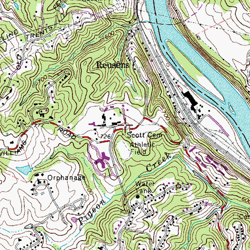 Topographic Map of Rustburg Volunteer Rescue Squad, VA