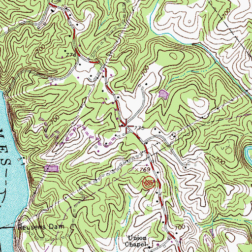 Topographic Map of Campbell County Sheriffs Office, VA