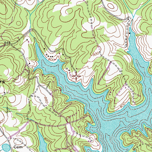 Topographic Map of Brookneal Police Department, VA