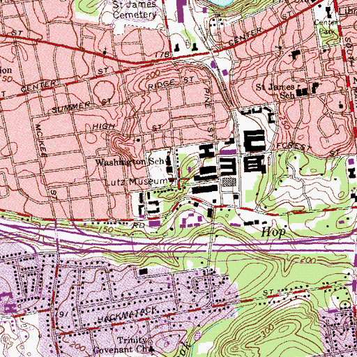Topographic Map of Lutz Museum, CT