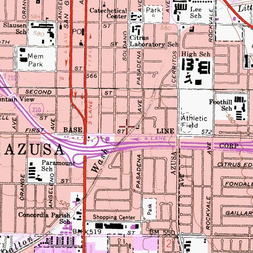 Topographic Map of Universal Church, CA