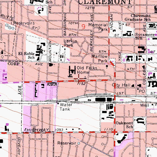 Topographic Map of Our Lady of the Assumption Church, CA