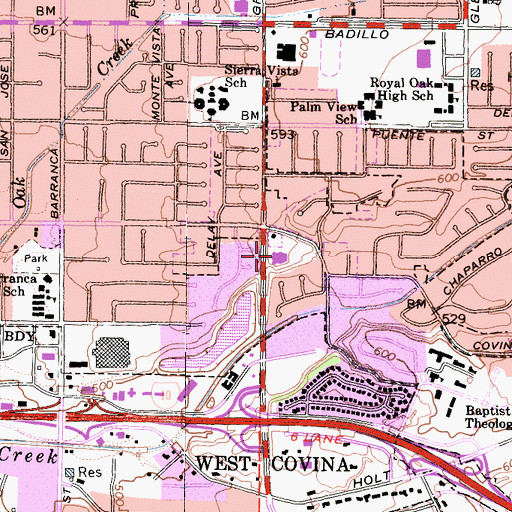 Topographic Map of Church of Jesus Christ of Latter Day Saints, CA