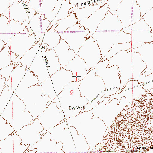 Topographic Map of Sierra Vista High School, NV
