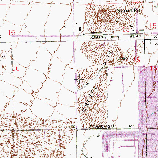 Topographic Map of Spring Valley High School, NV