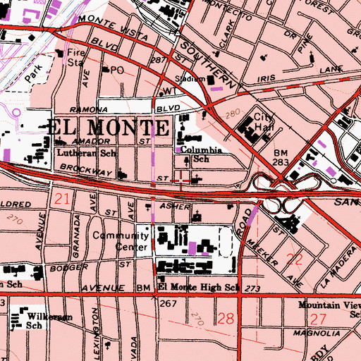 Topographic Map of United Pentecostal Church, CA