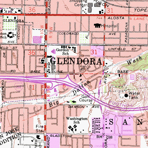 Topographic Map of Foothill Christian Center, CA