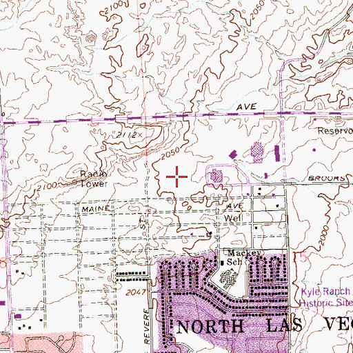 Topographic Map of Jeffrey Behavior Junior and Senior High School, NV
