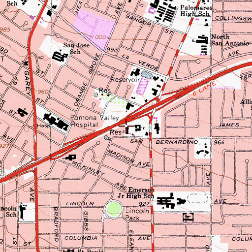 Topographic Map of American Christian Academy, CA