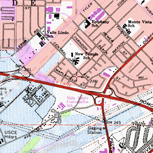Topographic Map of Vietnamese Alliance Church, CA