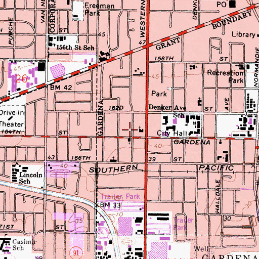 Topographic Map of Assembly of God Church, CA
