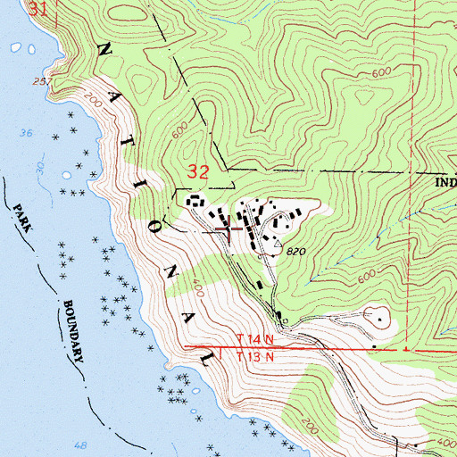 Topographic Map of Klamath Air Force Station (historical), CA