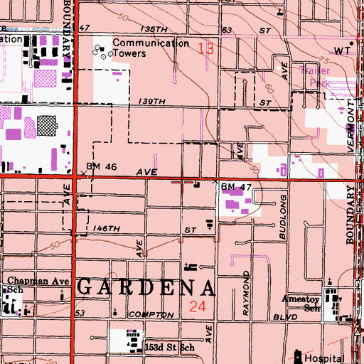 Topographic Map of Korean Presbyterian Church, CA