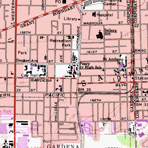 Topographic Map of New Hope Fellowship Church, CA