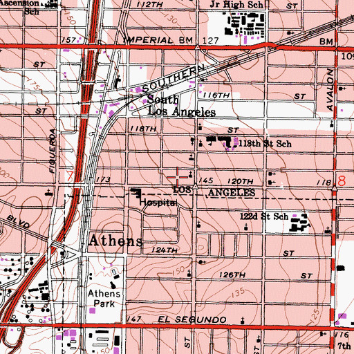 Topographic Map of Faith Temple Church of God, CA