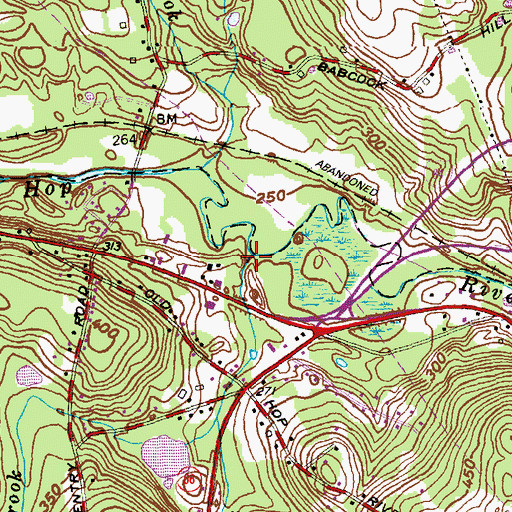 Topographic Map of Macht Brook, CT