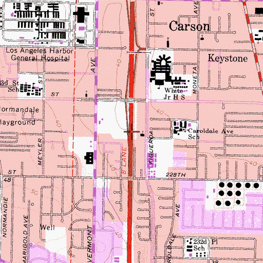 Topographic Map of Grace Orthodox Presbyterian Church, CA