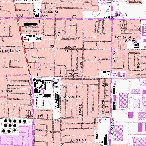 Topographic Map of Judson Baptist Church, CA