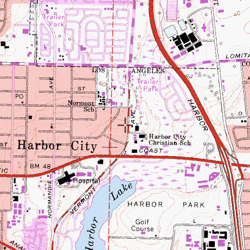 Topographic Map of Gateway Fellowship Church, CA