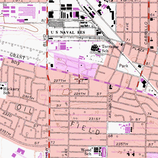 Topographic Map of Lord of Harvest South Bay Church, CA