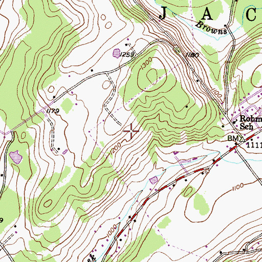 Topographic Map of Township of Jackson, PA