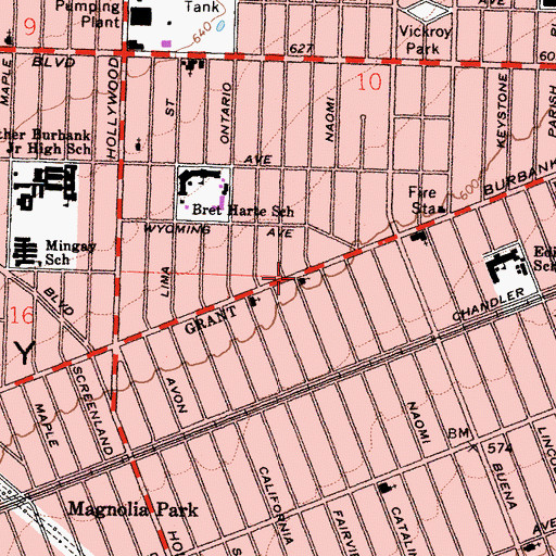 Topographic Map of Kingdom Hall of Jehovahs Witnesses, CA