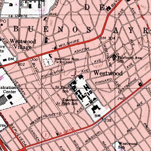 Topographic Map of Church of Jesus Christ of Latter Day Saints, CA