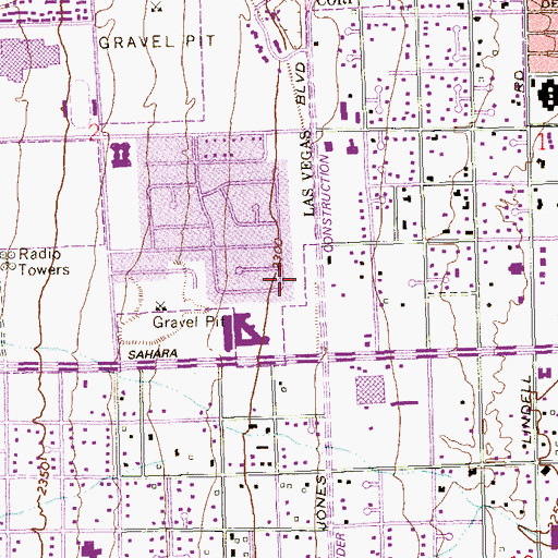Topographic Map of Odyssey Charter Elementary School, NV