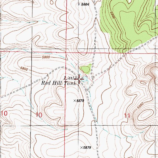 Topographic Map of Little Red Hill Tank, AZ