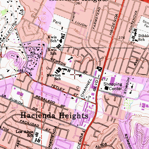 Topographic Map of Holy Trinity Lutheran Church, CA