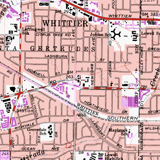 Topographic Map of Morningstar Christian Chapel, CA