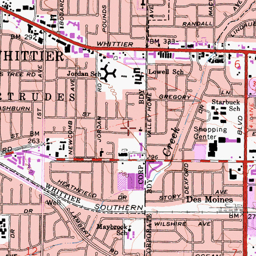 Topographic Map of Saint Stephen's Episcopal Church, CA