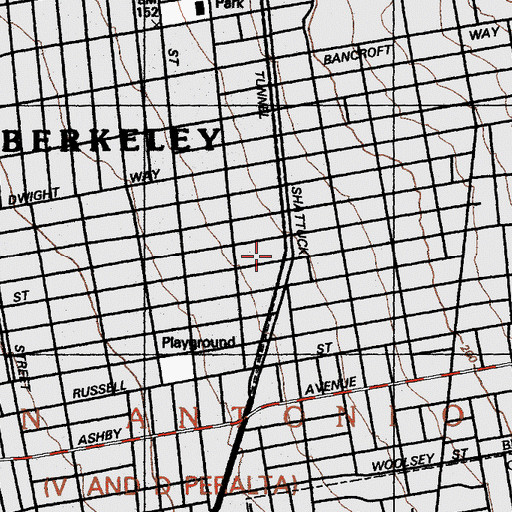 Topographic Map of Berkeley Fire Department Station 5, CA