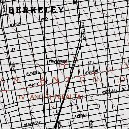 Topographic Map of Harriet Tubman Terrace, CA