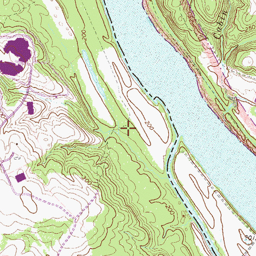 Topographic Map of Elizabeth Mills Riverfront Park, VA