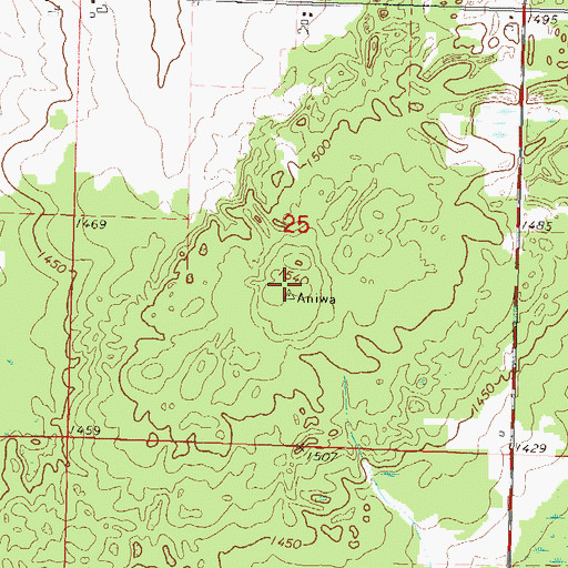 Topographic Map of Antigo Air Force Station (historical), WI