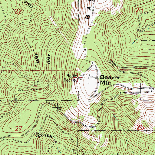 Topographic Map of Baker Air Force Station (historical), OR