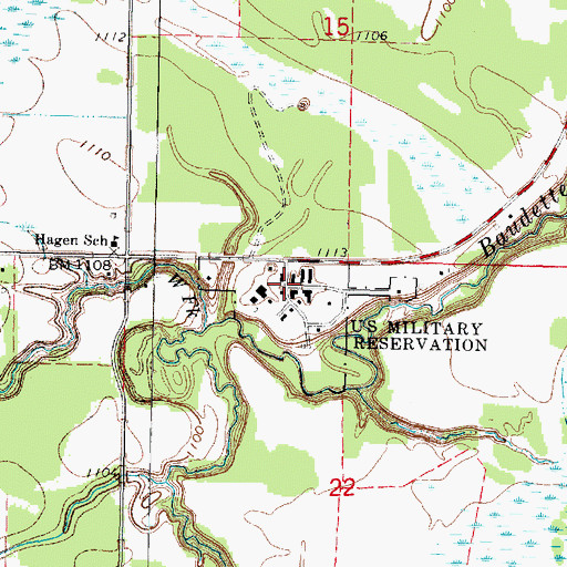 Topographic Map of Baudette Air Force Station (historical), MN