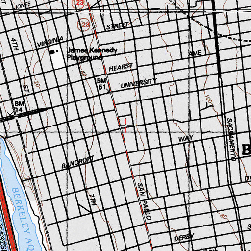 Topographic Map of Apostolic Lutheran Church, CA