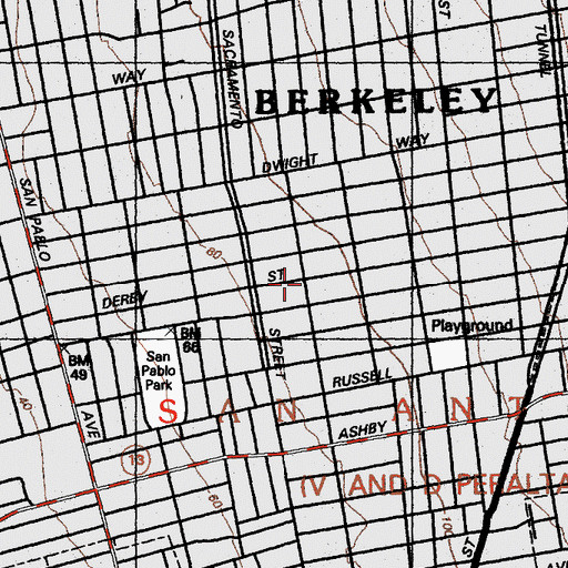 Topographic Map of Bethlehem Temple, CA