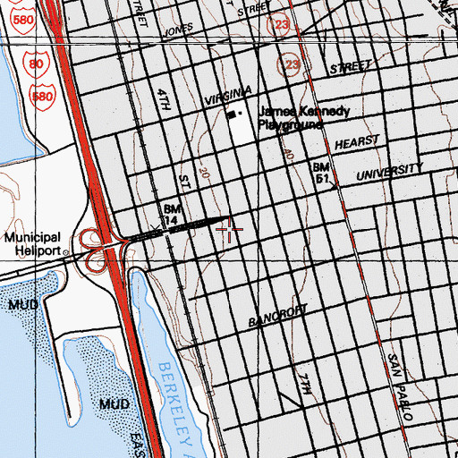 Topographic Map of Christ Chapel Church, CA