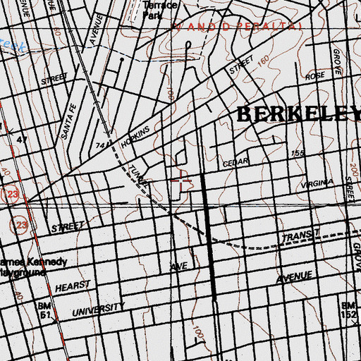 Topographic Map of Friends Church, CA